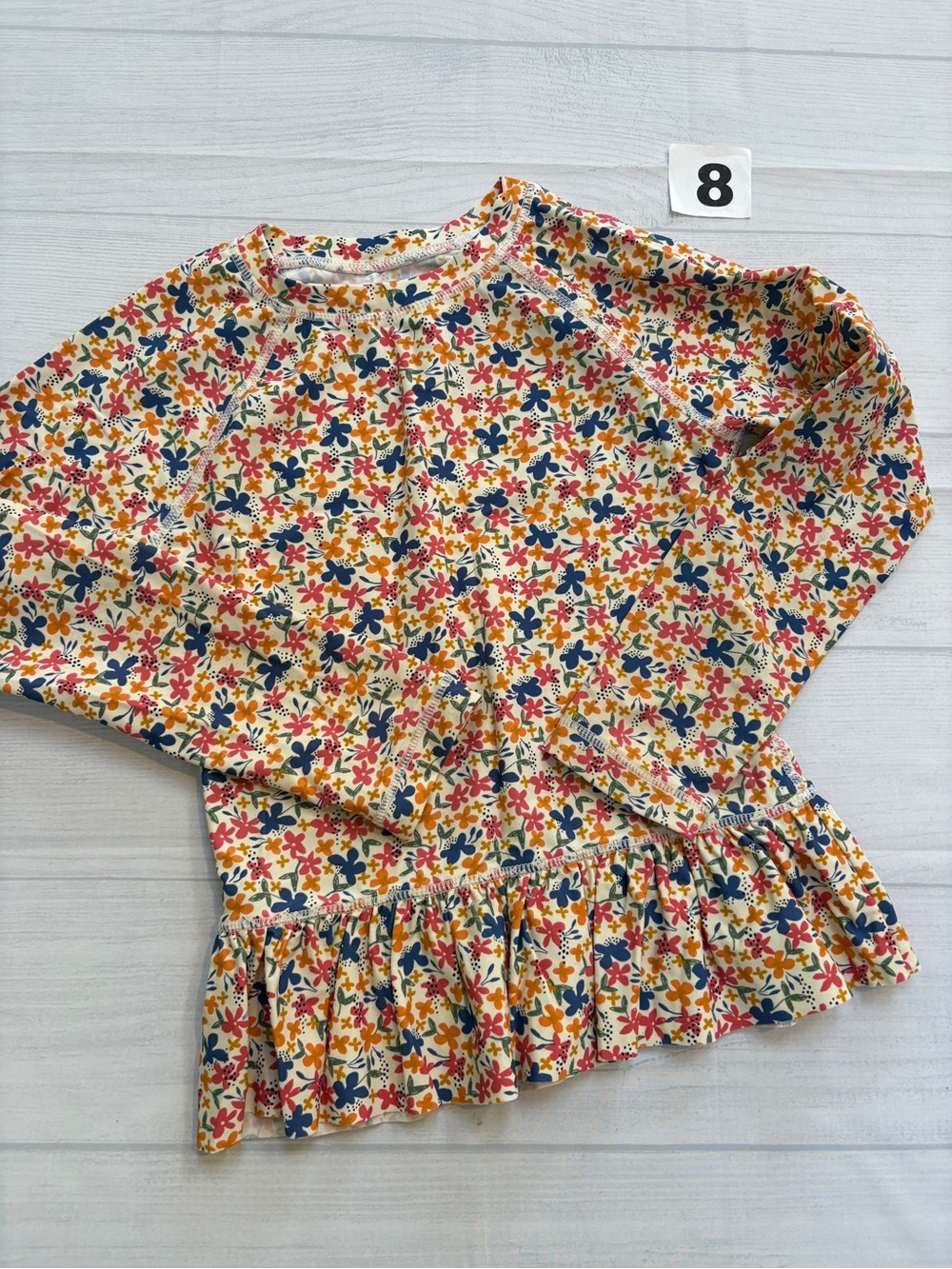 Tea collection Floral Long-Sleeve swim rash guard